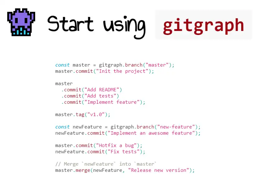 Download web tool or web app Gitgraph.js