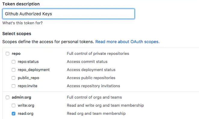 Download web tool or web app Github Authorized Keys