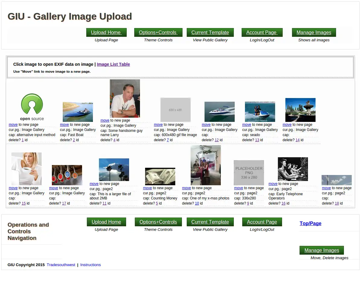 Download web tool or web app GIU Gallery Image Upload