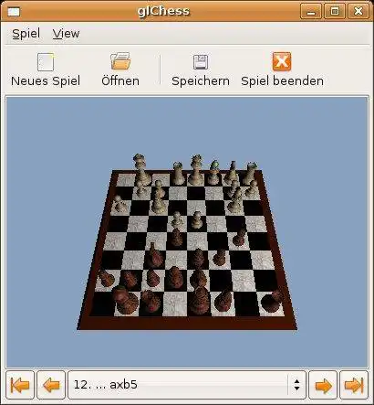 Завантажте веб-інструмент або веб-програму glChess для роботи в Linux онлайн