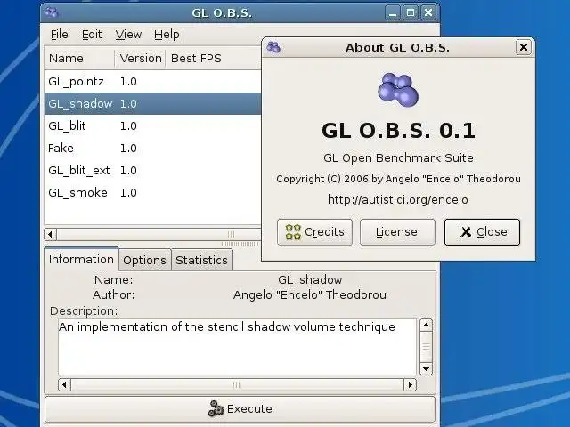 Download web tool or web app GL Open Benchmark Suite