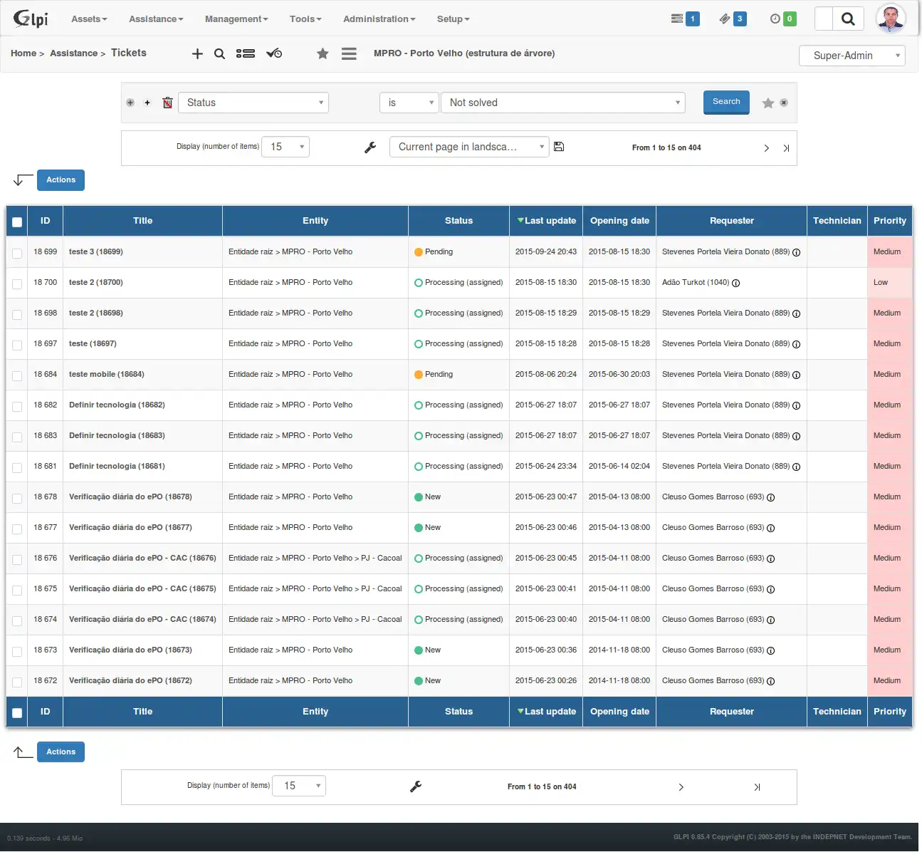 Muat turun alat web atau aplikasi web Glpi Bootstrap