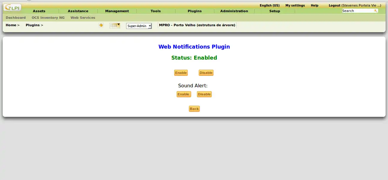 Download web tool or web app GLPI Web Notifications