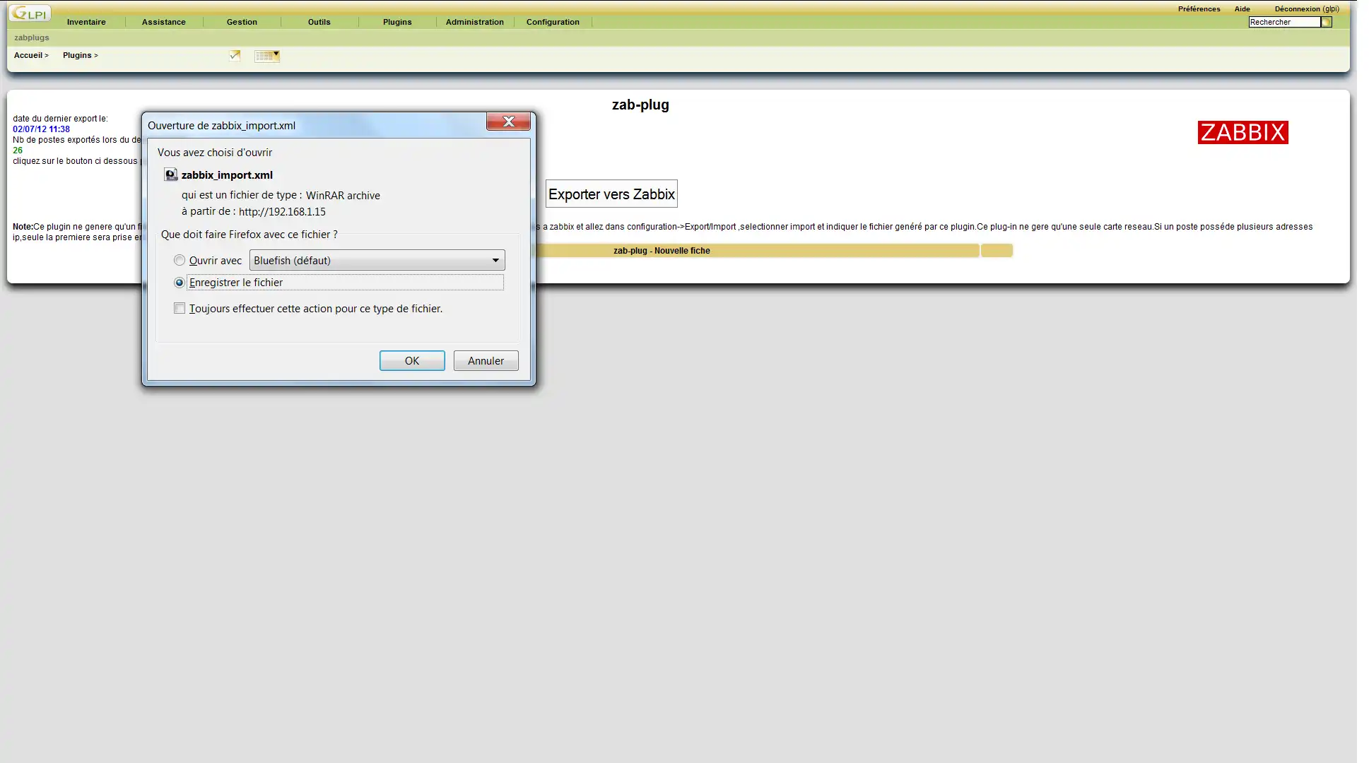 Download web tool or web app GLPI zabplug