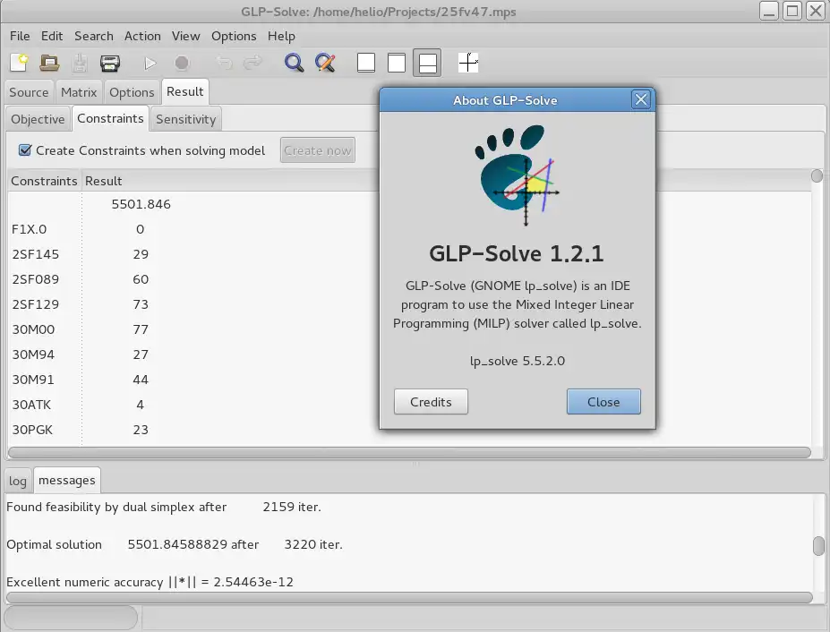 Tải xuống công cụ web hoặc ứng dụng web GLP-Solve để chạy trong Linux trực tuyến