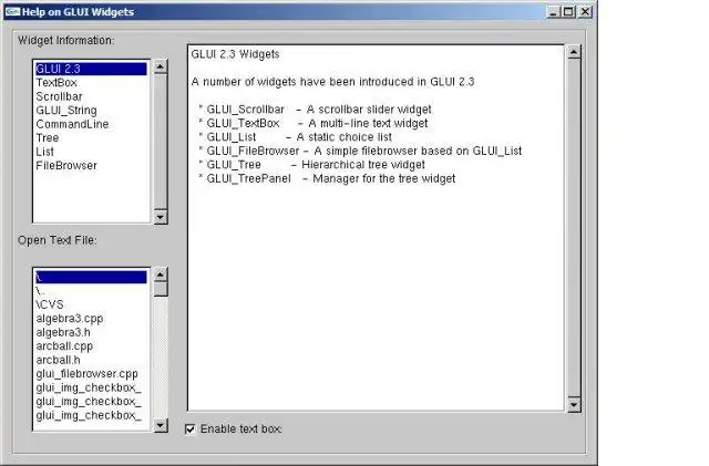 Download web tool or web app GLUI User Interface Library to run in Linux online