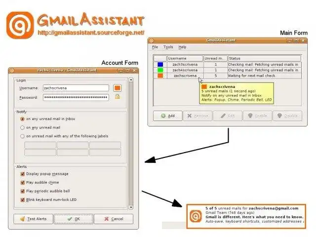 قم بتنزيل أداة الويب أو تطبيق الويب GmailAssistant