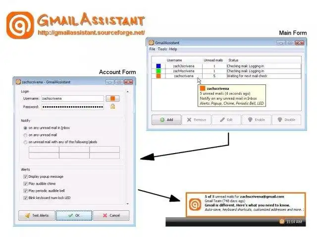 قم بتنزيل أداة الويب أو تطبيق الويب GmailAssistant