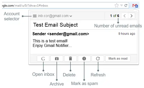 Download web tool or web app Gmail Notifier