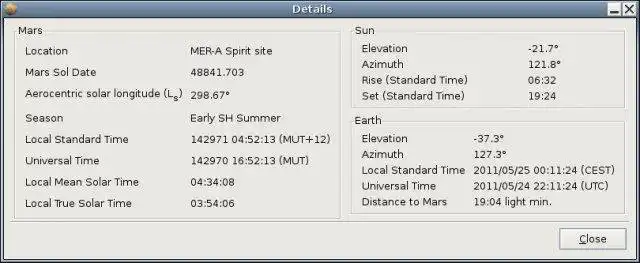 Download web tool or web app gMarsClock to run in Linux online