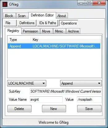 Download web tool or web app GNag to run in Windows online over Linux online