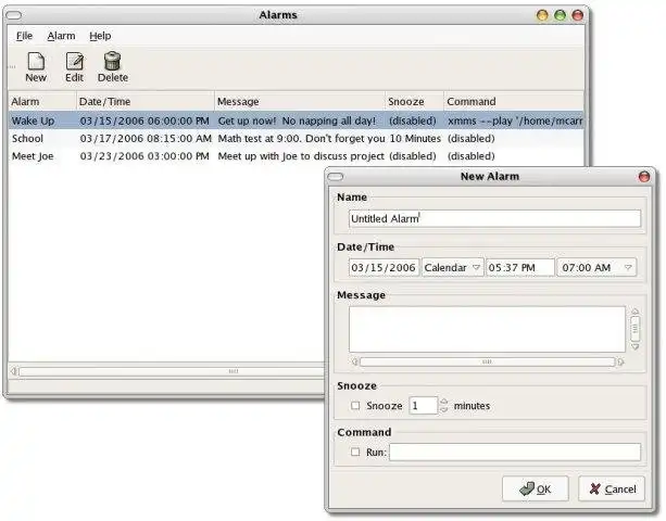 Descargue la herramienta web o la aplicación web gnome-alarm