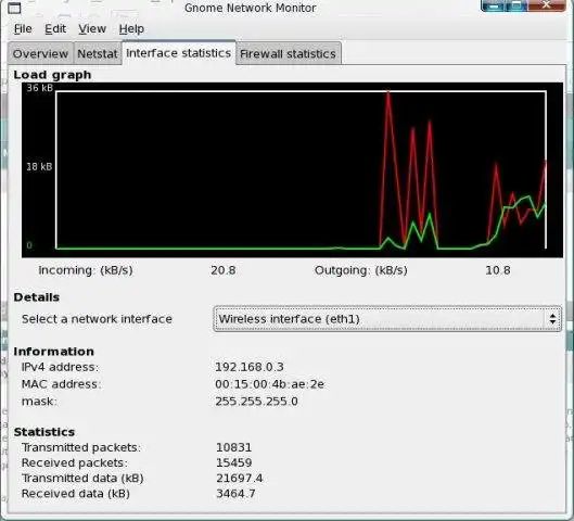 웹 도구 또는 웹 앱 Gnome Network Monitor 다운로드