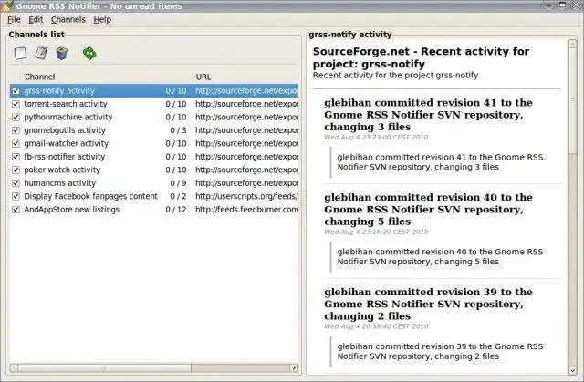 Download web tool or web app Gnome RSS Notifier