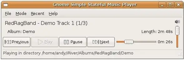Download web tool or web app Gnome Simple Stateful Music Player