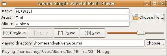 Завантажте веб-інструмент або веб-програму Gnome Simple Stateful Music Player