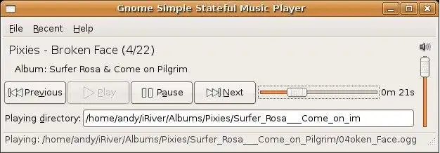 Завантажте веб-інструмент або веб-програму Gnome Simple Stateful Music Player