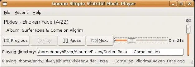 Download web tool or web app Gnome Simple Stateful Music Player