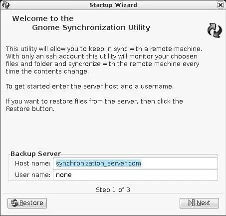 Download web tool or web app Gnome Synchronization Utility