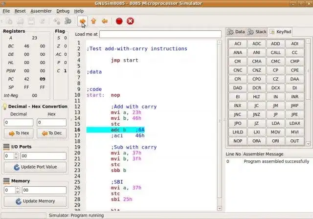 Télécharger l'outil Web ou l'application Web Simulateur GNU 8085