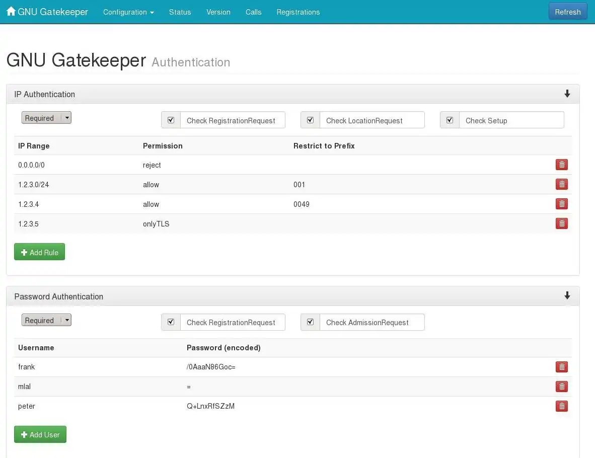 Download web tool or web app GNU Gatekeeper (GnuGk)