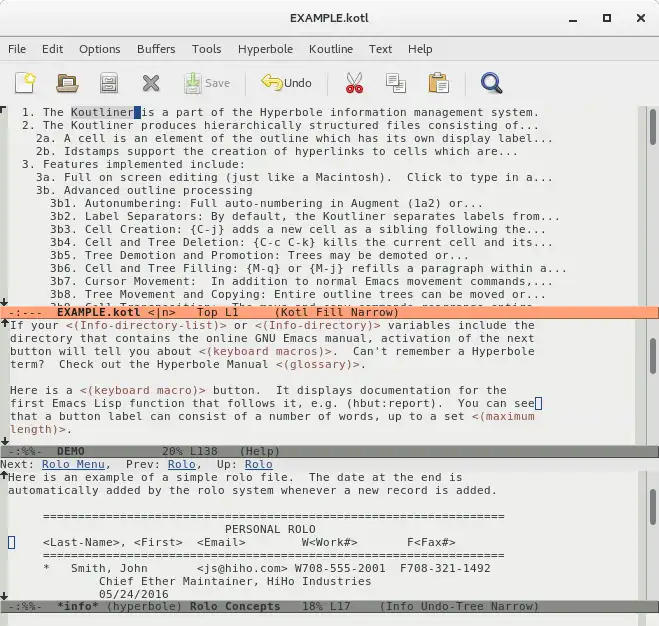 Download web tool or web app GNU Hyperbole: The Everyday Info Manager