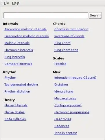 Mag-download ng web tool o web app na GNU Solfege