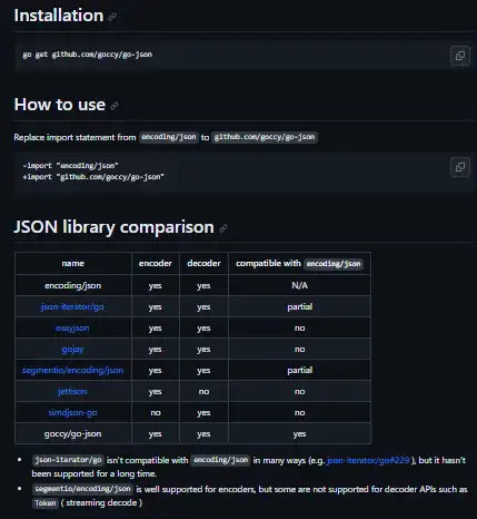 Download web tool or web app go-json