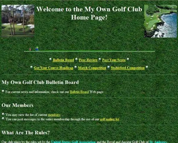 Download web tool or web app Golf Club Web