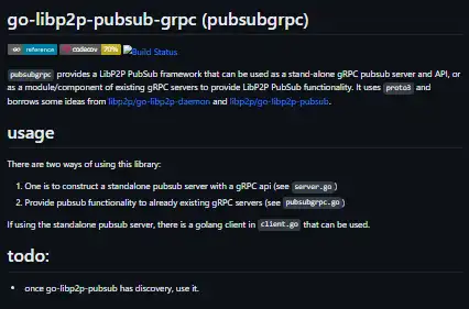 Baixe a ferramenta da web ou o aplicativo da web go-libp2p-pubsub-grpc