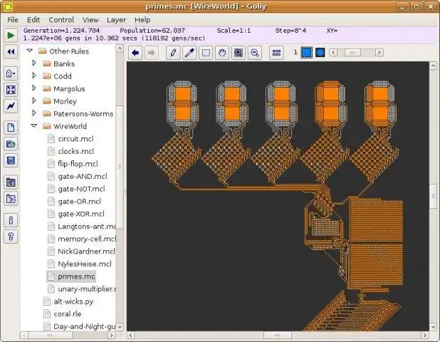 Web ツールまたは Web アプリ Golly をダウンロード