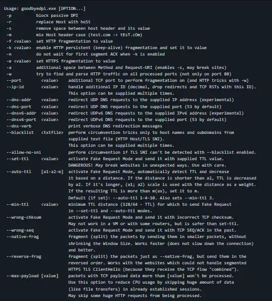 下载网络工具或网络应用 GoodbyeDPI