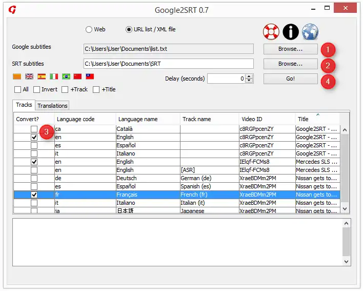 Download web tool or web app Google2SRT