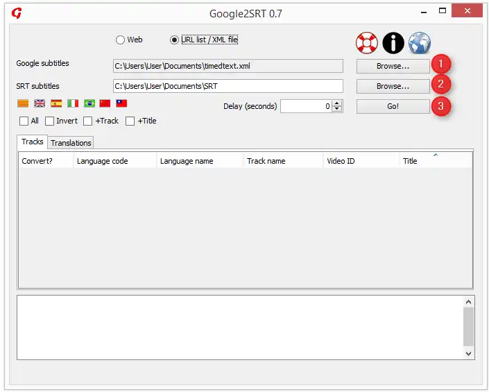 Download web tool or web app Google2SRT