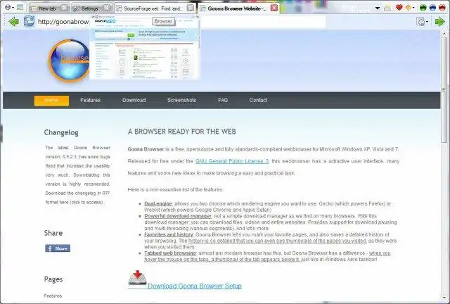Download web tool or web app Goona Browser