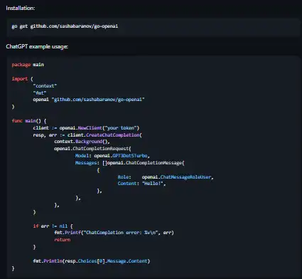 Download web tool or web app Go OpenAI