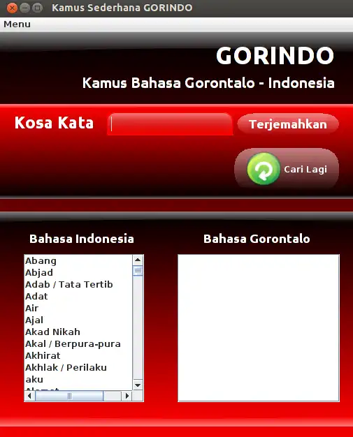 Download webtool of webapp GORINDO