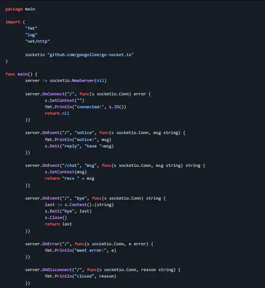 Download web tool or web app go-socket.io