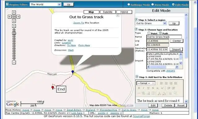 Download web tool or web app GP GeoForum