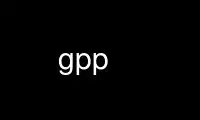 Run gpp in OnWorks free hosting provider over Ubuntu Online, Fedora Online, Windows online emulator or MAC OS online emulator