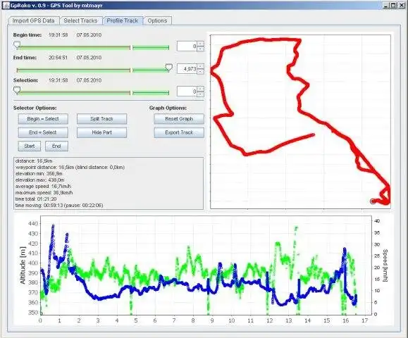 Download web tool or web app GpRoko - Track Analyzer