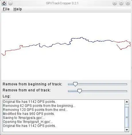 Download web tool or web app GPXTrackCropper to run in Linux online