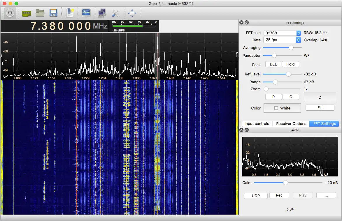 Download web tool or web app Gqrx software defined radio receiver