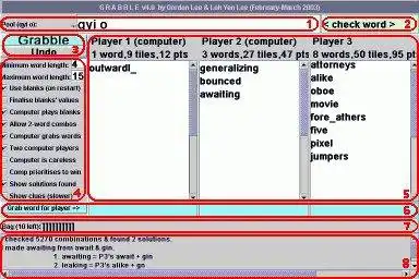 Scarica lo strumento Web o l'app Web Grabble: Anagrams Java applet game per l'esecuzione in Linux online