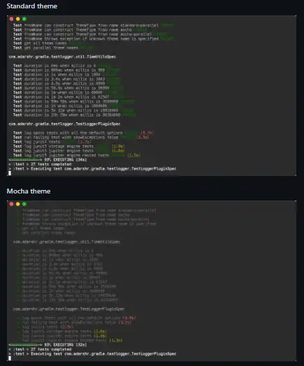 Tải xuống công cụ web hoặc ứng dụng web Gradle Test Logger Plugin