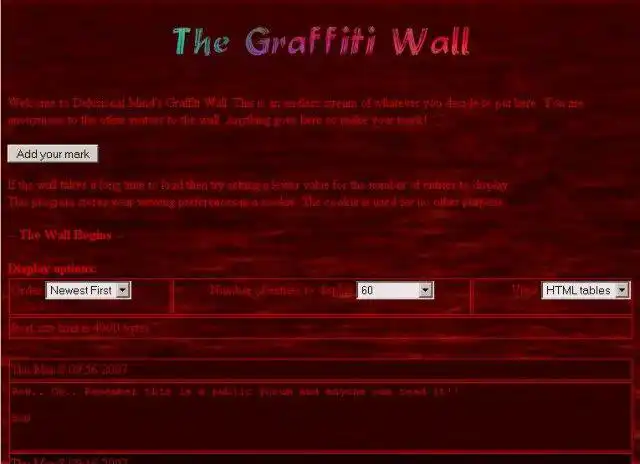 Download web tool or web app Graffiti Wall