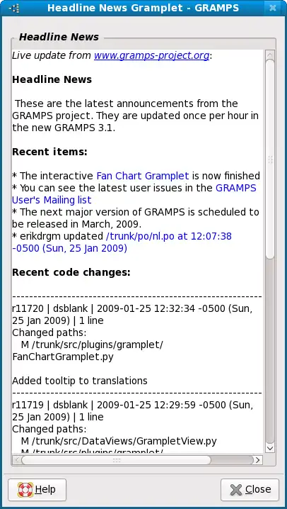 Download web tool or web app gramps-addons