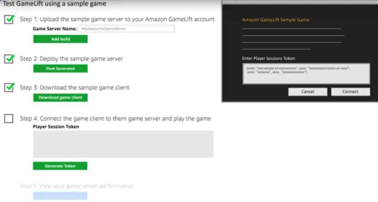 Unduh alat web atau aplikasi web Graph NotebookAmazon GameLift Unity