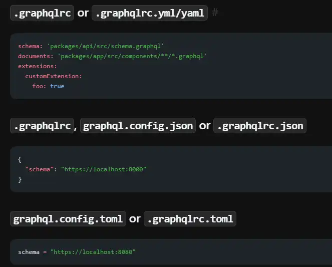 Download web tool or web app GraphQL Config