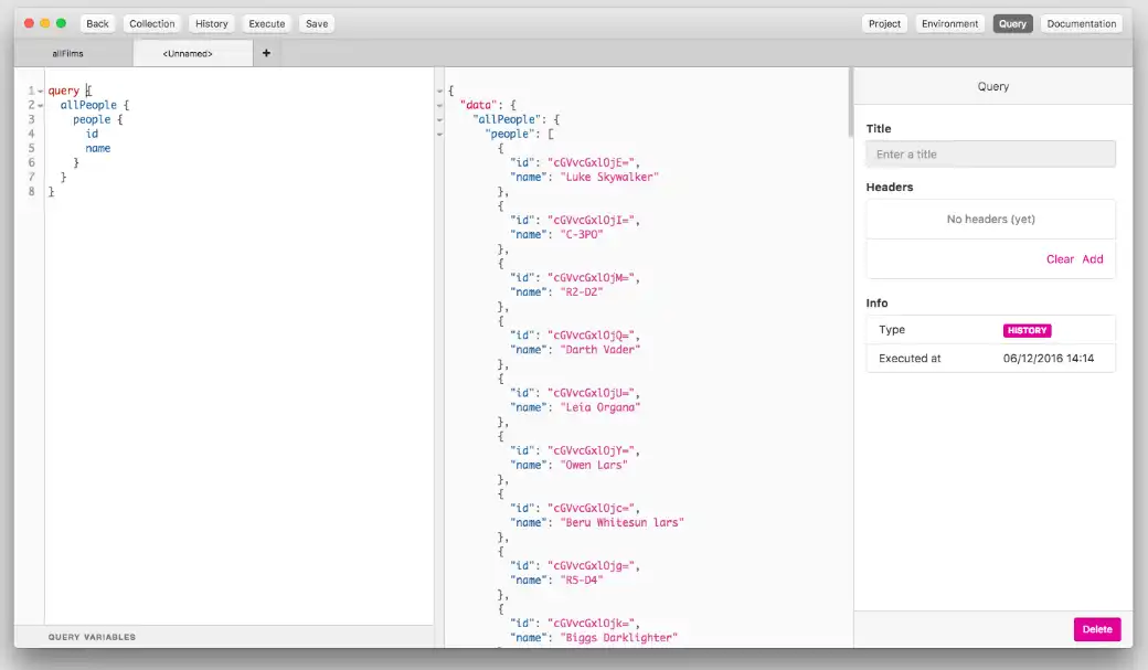 ดาวน์โหลดเครื่องมือเว็บหรือเว็บแอป GraphQL IDE